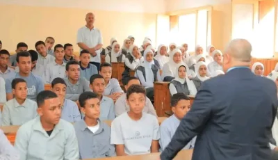 وكيل تعليم الأقصر يعقد لقاء مفتوحا مع طلاب الثانوية العامة بإسنا حول نظام البكالوريا