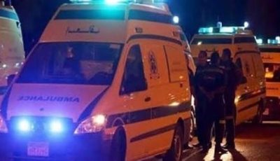 إصابة 25 عاملًا إثر تصادم سيارة نقل وميكروباص في البحيرة
