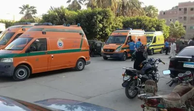 مصرع وإصابة 11 عامل في انقلاب سيارة ببني سويف