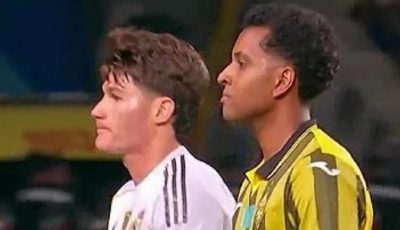 موقف طريف لرودريغو بعد تبادل القمصان مع لاعب كايرات