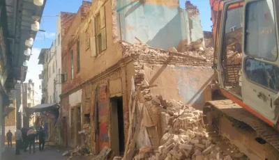 إخلاء منزل آيل للسقوط بعد تصدعه وميوله في طما بسوهاج