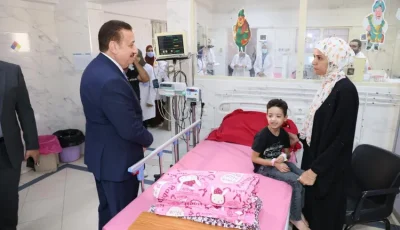 محافظ المنوفية ورئيس الهيئة العامة للمستشفيات والمعاهد التعليمية يتفقدان أعمال تطوير المبني الاقتصادي والحضانات