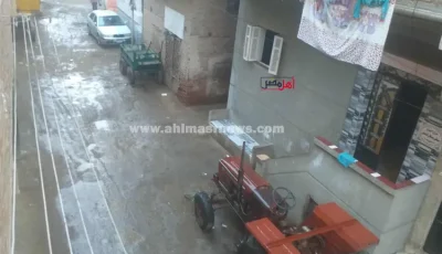 الشتا هلّ.. هطول أمطار متفاوتة على مناطق بكفر الشيخ (صور)