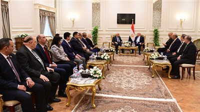 المستشار هشام بدوي يستقبل رئيس هيئة قضايا الدولة لتهنئته بانتخابه رئيساً لمجلس النواب