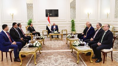 المستشار هشام بدوي يستقبل رئيس هيئة الرقابة الإدارية لتهنئته بانتخابه رئيساً لمجلس النواب