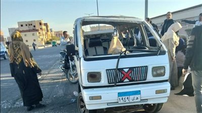 إصابة 6 أشخاص في حادث تصادم ميكروباص أسفل كوبري المستقبل بالإسماعيلية