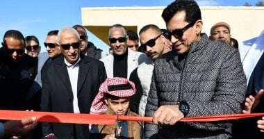 وزير الرياضة ومحافظ شمال سيناء يفتتحان أعمال تطوير مركز شباب أبو طويلة