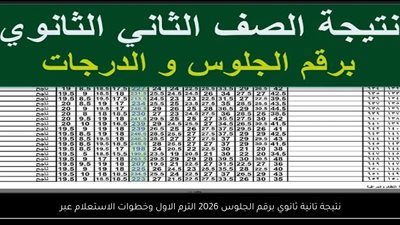 ظهور نتائج أولى وتانية ثانوي 2026 الترم الأول رسميًا