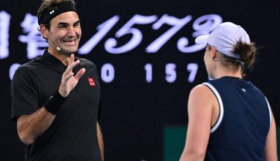 نجمة التنس بارتي تصدم فيدرر باسم ابنتها