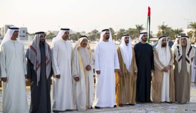 ذياب وزايد بن محمد يحضران حفل زفاف زايد المنصوري